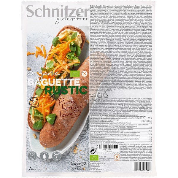 Schnitzer Brot Baguette Rustico S/g Schnitzer 320 G