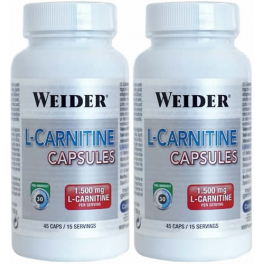 Pack Weider L-Carnitina Capsules 45 caps 2 botes x 45 caps Pack Weider L-Carnitina Capsules 45 caps 2 botes x 45 caps