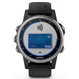 Garmin Fenix 5S Plus Plata con Correa Negra Garmin Fenix 5S Plus Plata con Correa Negra