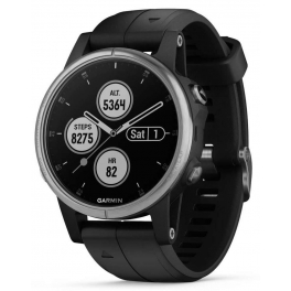 Garmin Fenix 5S Plus Plata con Correa Negra Garmin Fenix 5S Plus Plata con Correa Negra