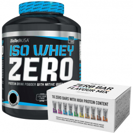 Pack BioTechUSA Iso Whey Zero 2270 gr + 31/05/19 Zero Bar Flavour Mix-Box 10 barritas x 50 gr Pack BioTechUSA Iso Whey Zero 2270 gr + 31/05/19 Zero Bar Flavour Mix-Box 10 barritas x 50 gr