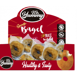 Mr. Yummy Bagel Rosquilla con Spelt - Espelta 21 rosquillas x 60 gr Mr. Yummy Bagel Rosquilla con Spelt - Espelta 21 rosquillas x 60 gr