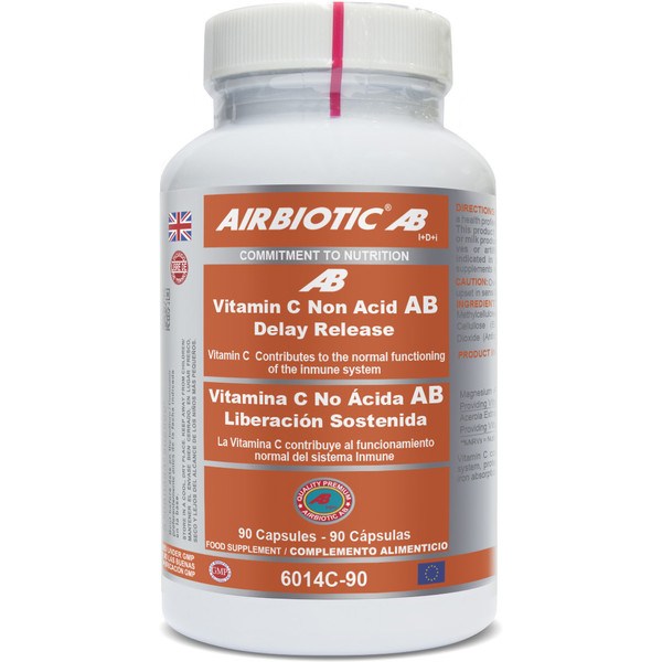 Airbiotic Vitamina C No Ácida Ab Liberación Sostenida 90 Cap