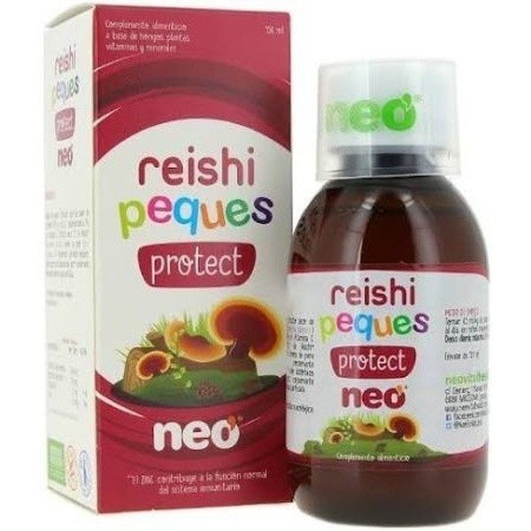 Neo Reishi - Peques Protect - 150 gr Jarabe infantil a base de REISHI, VITAMINA C y ZINC - Sabor Pera