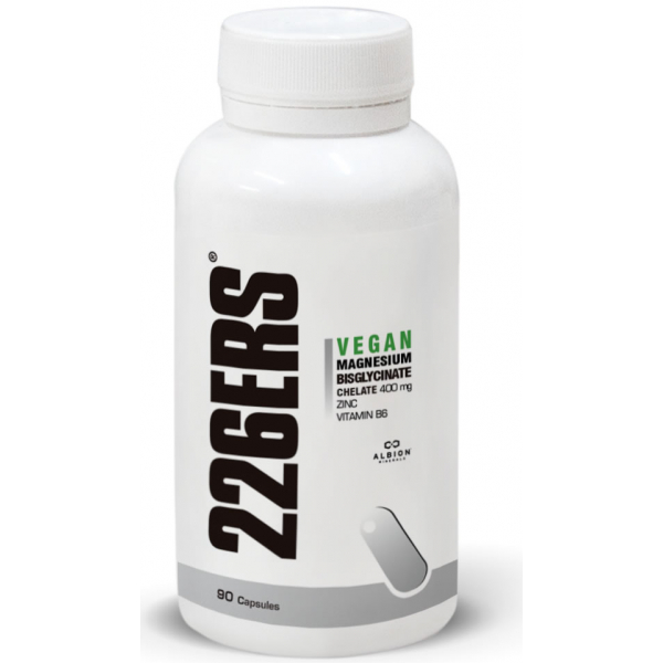 226ERS Veganes Magnesium Bisglycinat - Chelatisiertes Magnesium, Zink und Vitamin B6 90 Kapseln