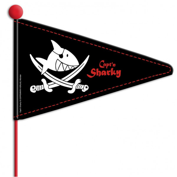 Bike Fashion Banderita Capt`n Sharky Doble Cara Y Partida