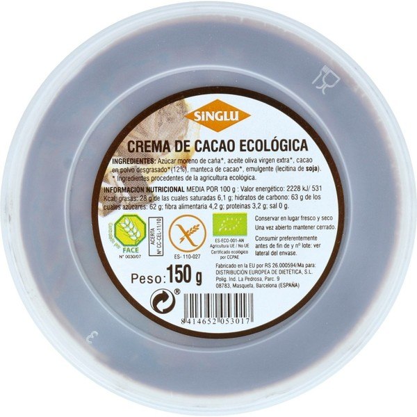 Singlu Bio Crema Cacao Singlu (5301) 150 Gr