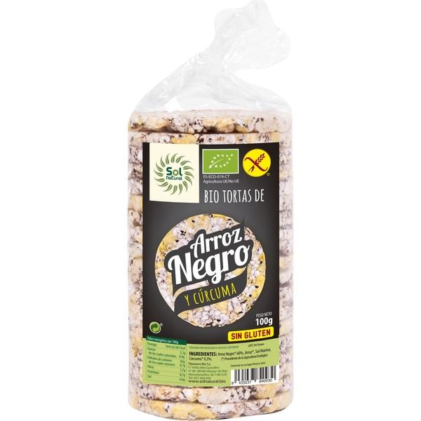Solnatural Tortas De Arroz Negro Y Curcuma Bio 100 G