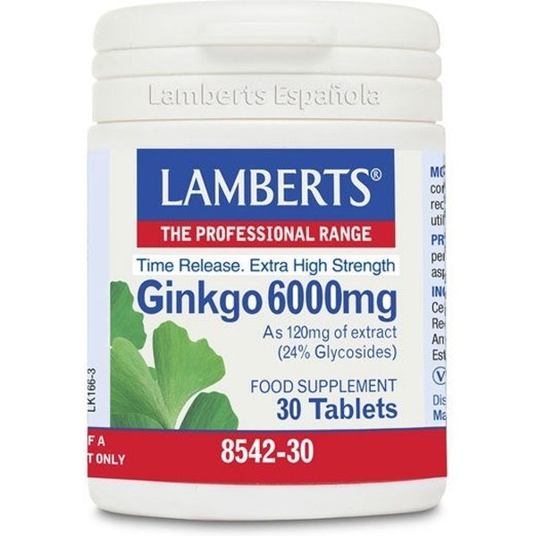 Lamberts Ginkgo Biloba 6000 mg 60 comprimidos