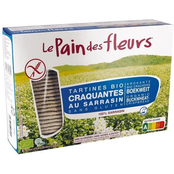 Le Pain Des Fleurs Crispy Toasts / Bio-Buchweizencracker ohne Salz 300G