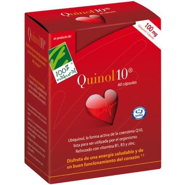100% Natural Quinol 10 60 Capsulas 50 Mg