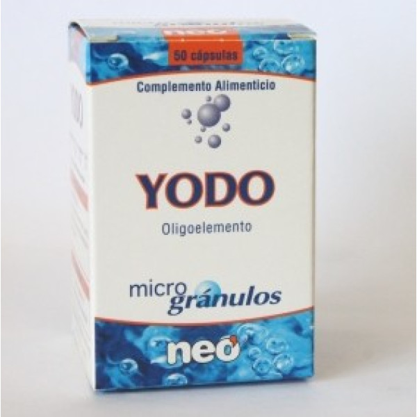 Neo - Oligoelemento de Iodo em Microgrânulos - 50 Cápsulas - Suplemento Alimentar para Pele Saudável e Boa Saúde Hormonal