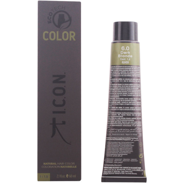 I.c.o.n. Ecotech Color Natural Color 6.0 Dark Blonde 60 Ml Unisex