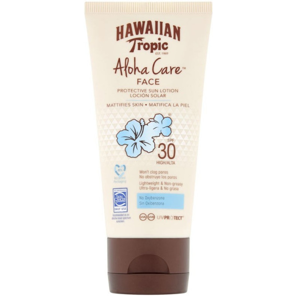 Hawaiian Aloha Care Face Sun Lotion Spf30 90 Ml Unisex