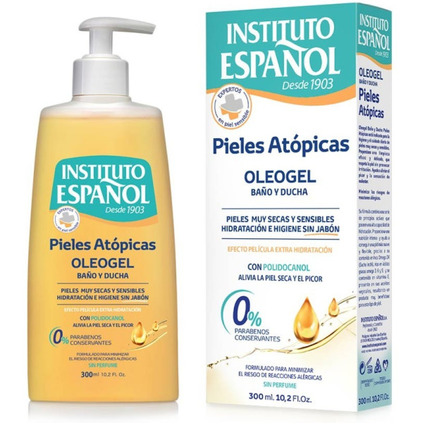 Spanish Institute Atopic Skin Oleogel Bain et Douche 300 Ml Unisexe