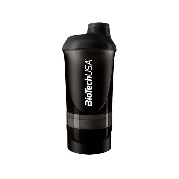 BioTechUSA Wave+ Shaker 600+200+150 ml Gris Fumé